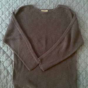 EUC Navy ribbed boat neck sweater